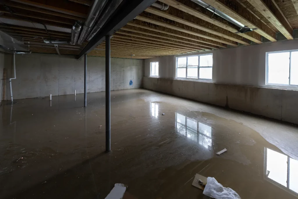 A flooded basement.